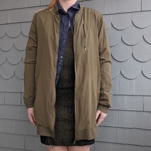 Green light bomber jacket
